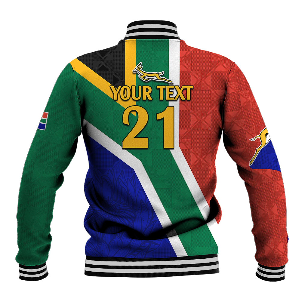 Custom South Africa Springboks Baseball Jacket With Kente Pattern And Vibe Hoodie Shop 5753