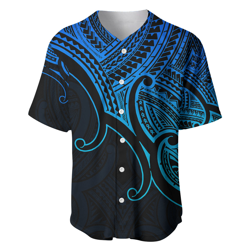 Custom Aotearoa Maori Koru Baseball Jersey Polynesian Pacific Tribal 