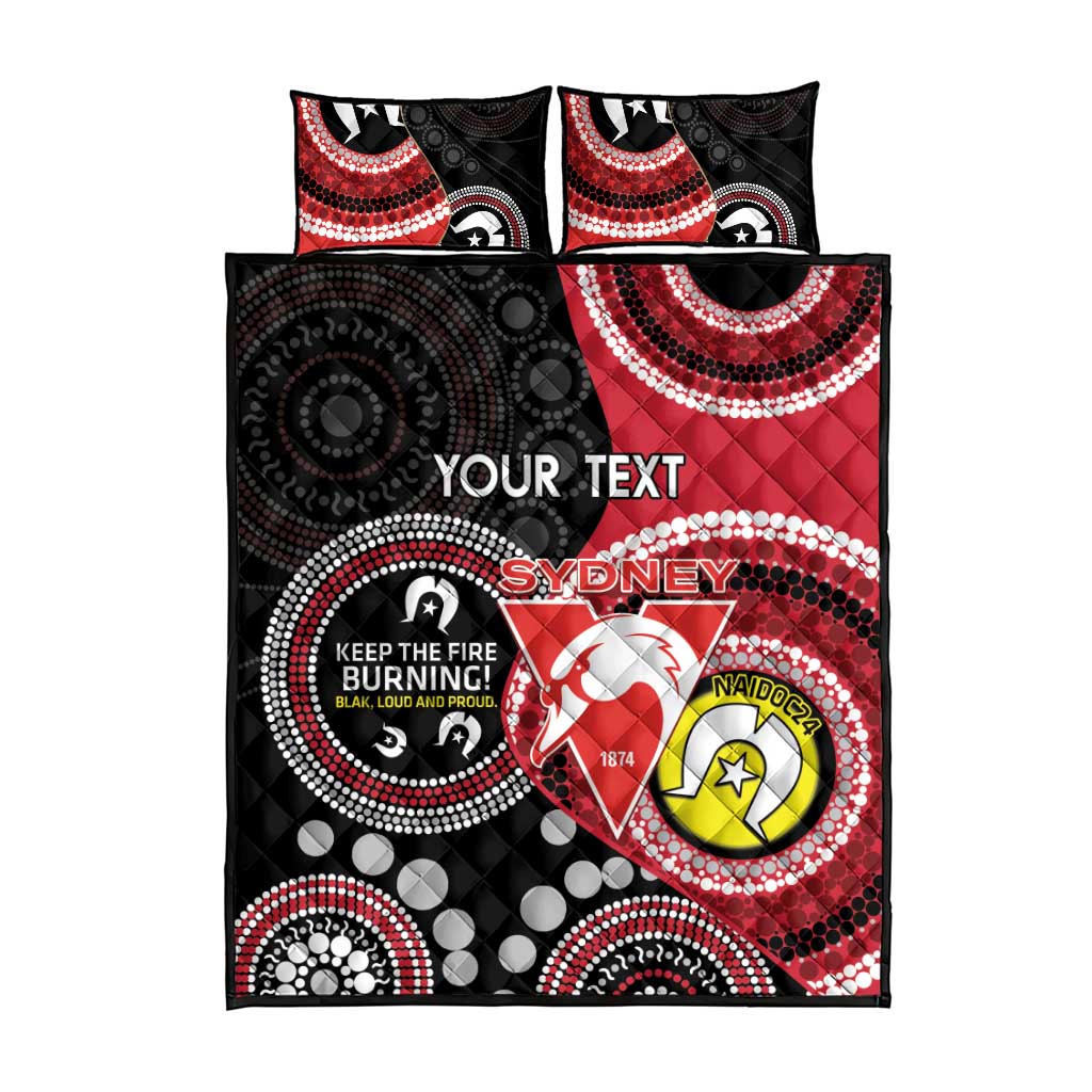 Custom Afl Swans Naidoc Week Quilt Bed Set Keep The Fire Burning Indig Vibe Hoodie Shop