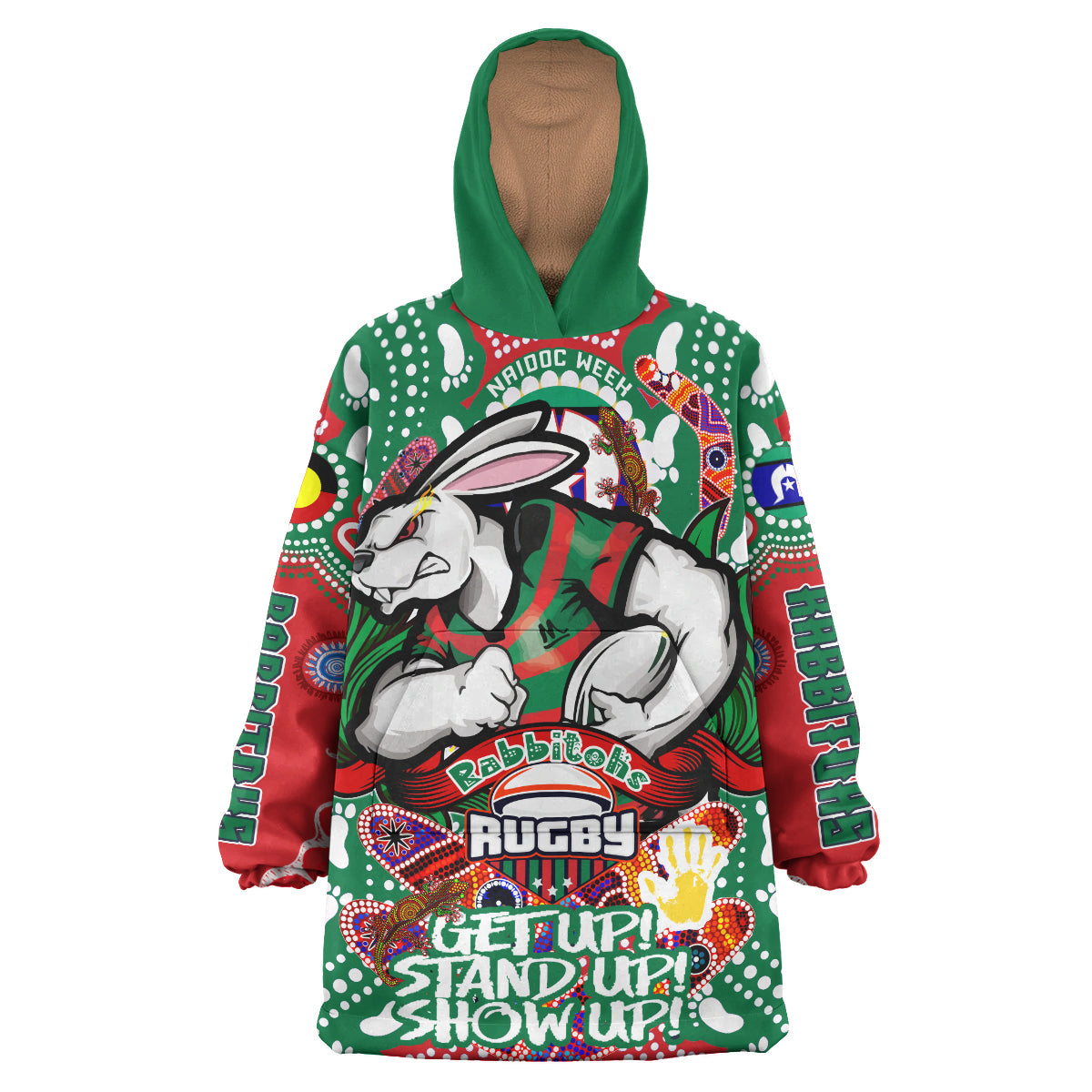 rabbitohs-rugby-naidoc-week-snug-hoodie-south-sydney-rabbitohs-with-aboriginal-and-torres-strait-islander-culture-wearable-blanket-hoodie-rlt14