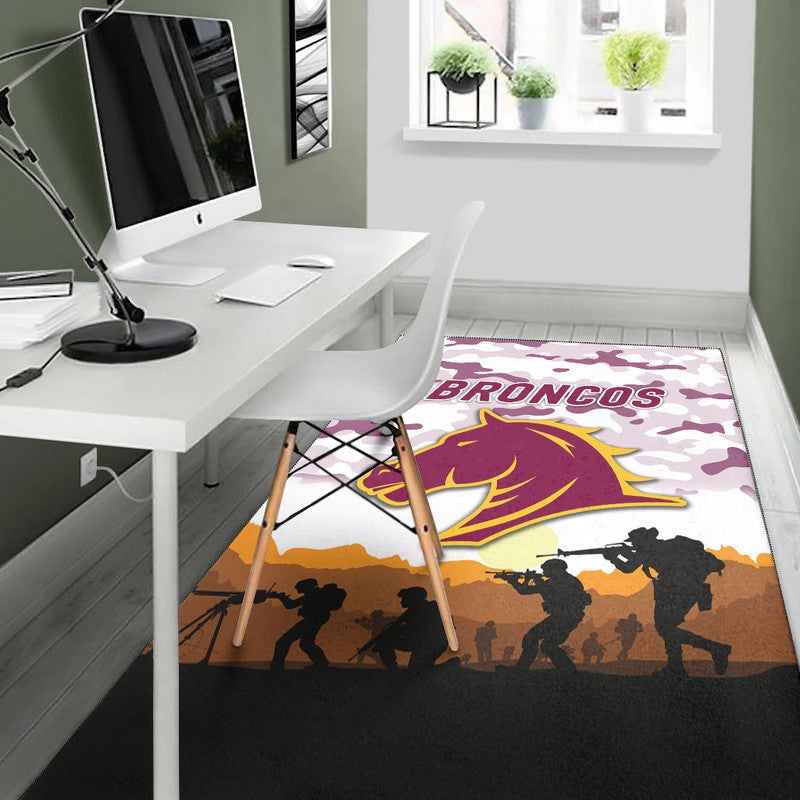 brisbane-broncos-anzac-2022-area-rug-simple-style-white-lt8