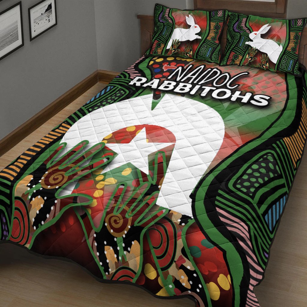 naidoc-rabbitohs-quilt-bed-set-torres-strait-islander