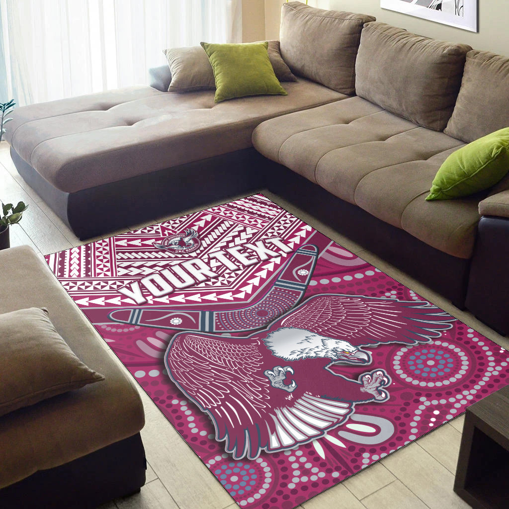 custom-personalised-sea-eagles-rugby-area-rug-aborginal-and-polynesia-manly-warringah