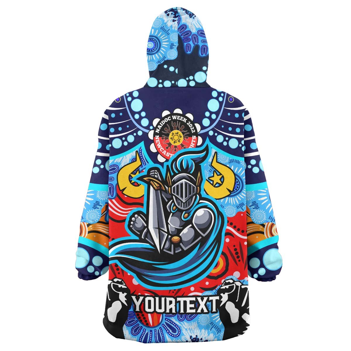 knights-rugby-snug-hoodie-custom-newcastle-knights-naidoc-week-and-torres-strait-with-aboriginal-dot-painting-style-wearable-blanket-hoodie-rlt14