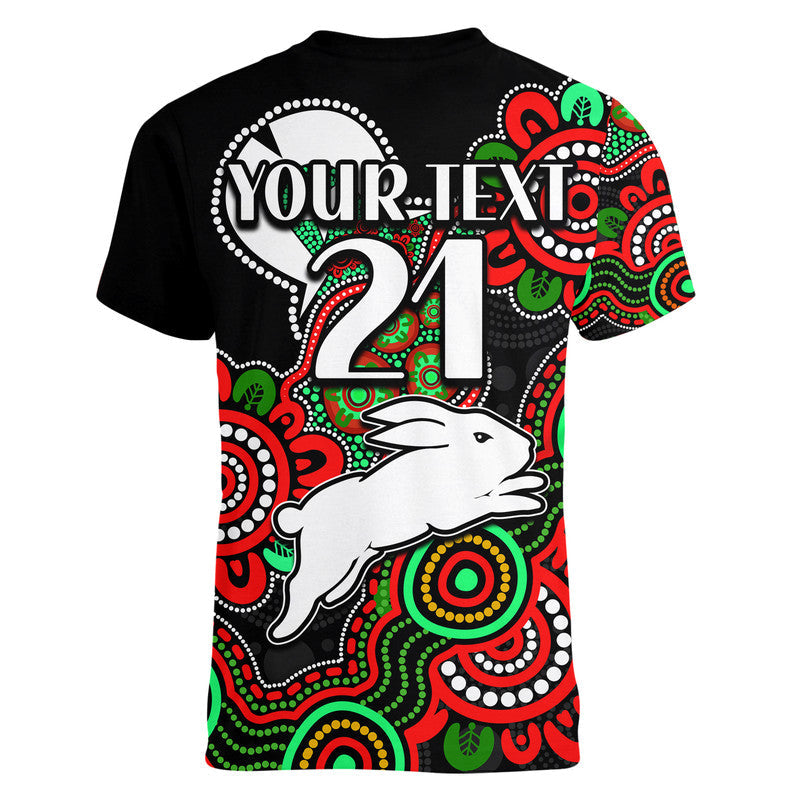 custom-personalised-rabbitohs-rugby-v-neck-t-shirt-naidoc-torres-strait-for-our-elders