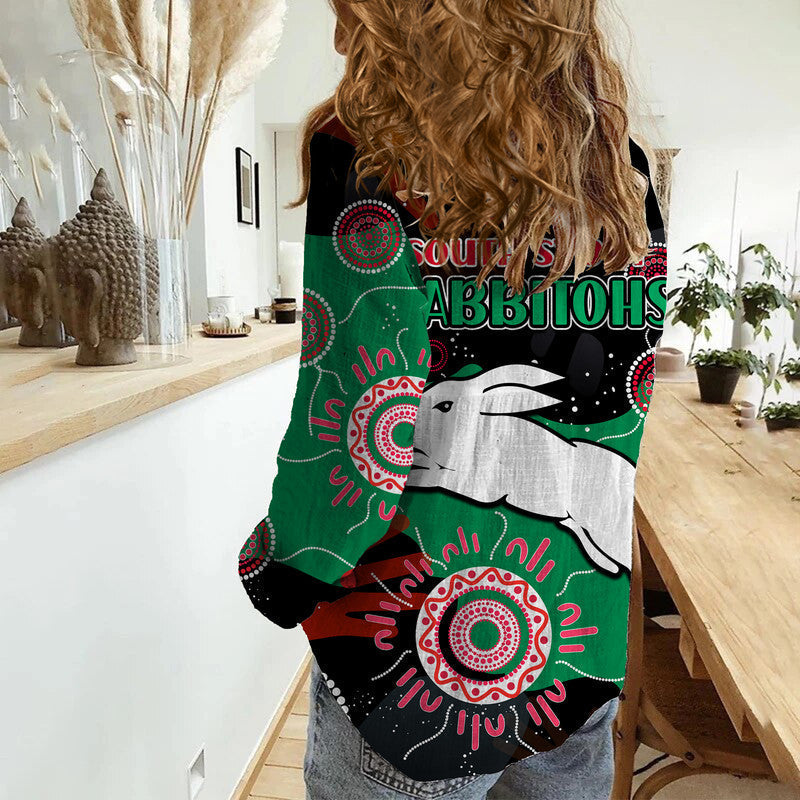 rabbitohs-rugby-naidoc-2023-women-casual-shirt-torres-strait-aboriginal