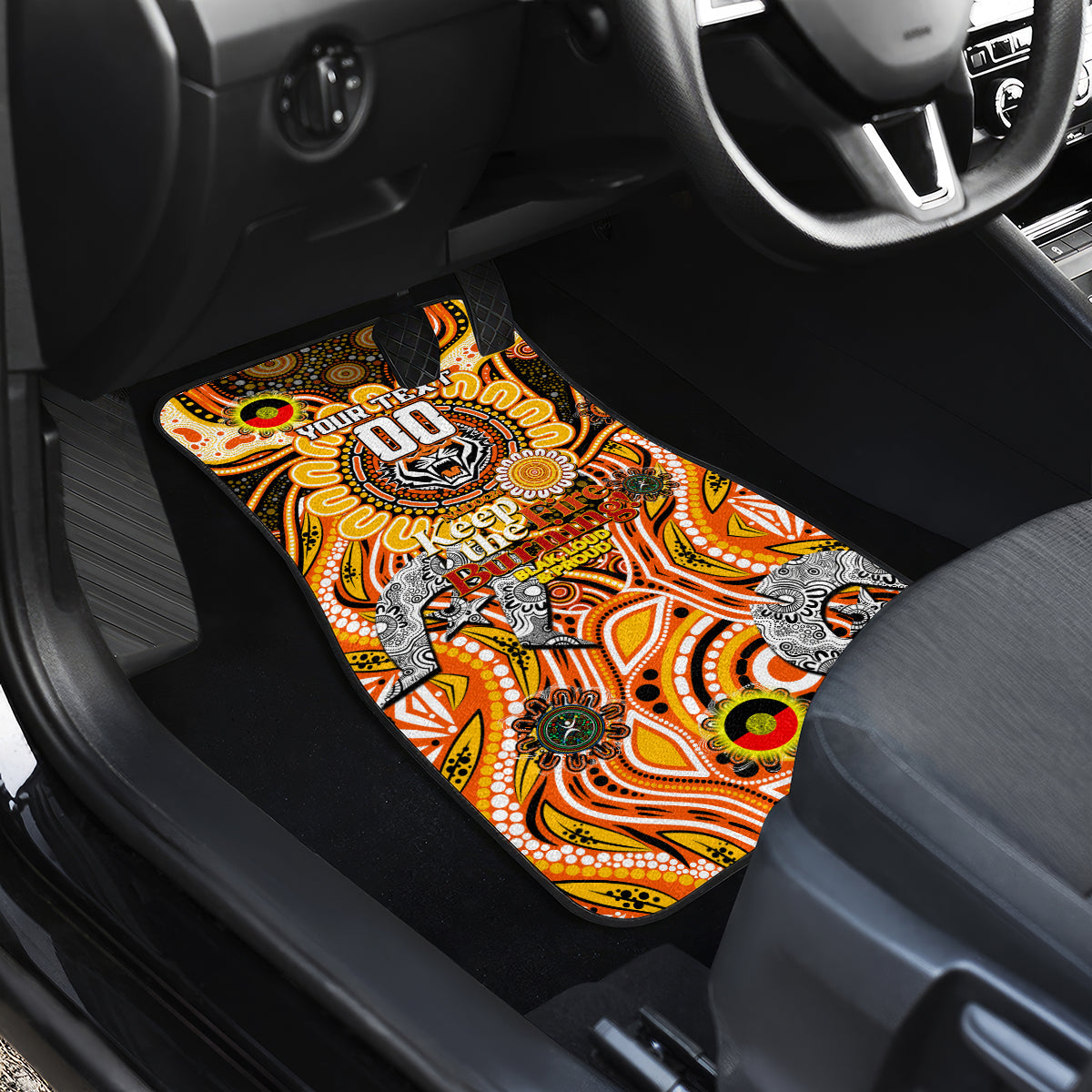 NAIDOC Week 2024 Tigers Car Mats Mascot Rugby