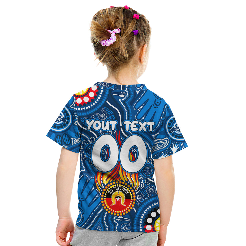 Personalised NAIDOC Week 2024 Geelong Cats Kid T Shirt Australian Aboriginal Hand Painting