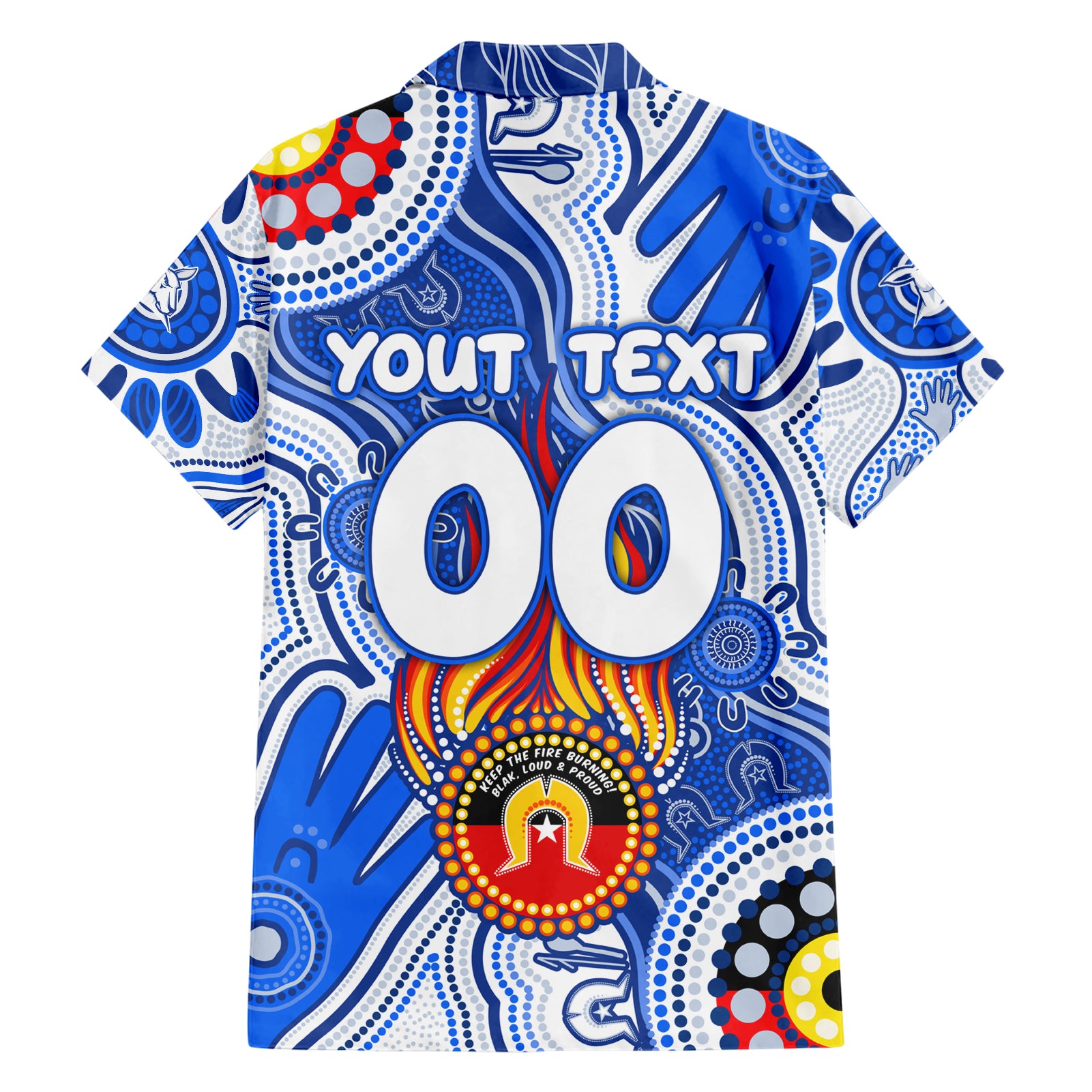 Personalised NAIDOC Week 2024 Melbourne Demons Hawaiian Shirt Australian Aboriginal Hand Painting