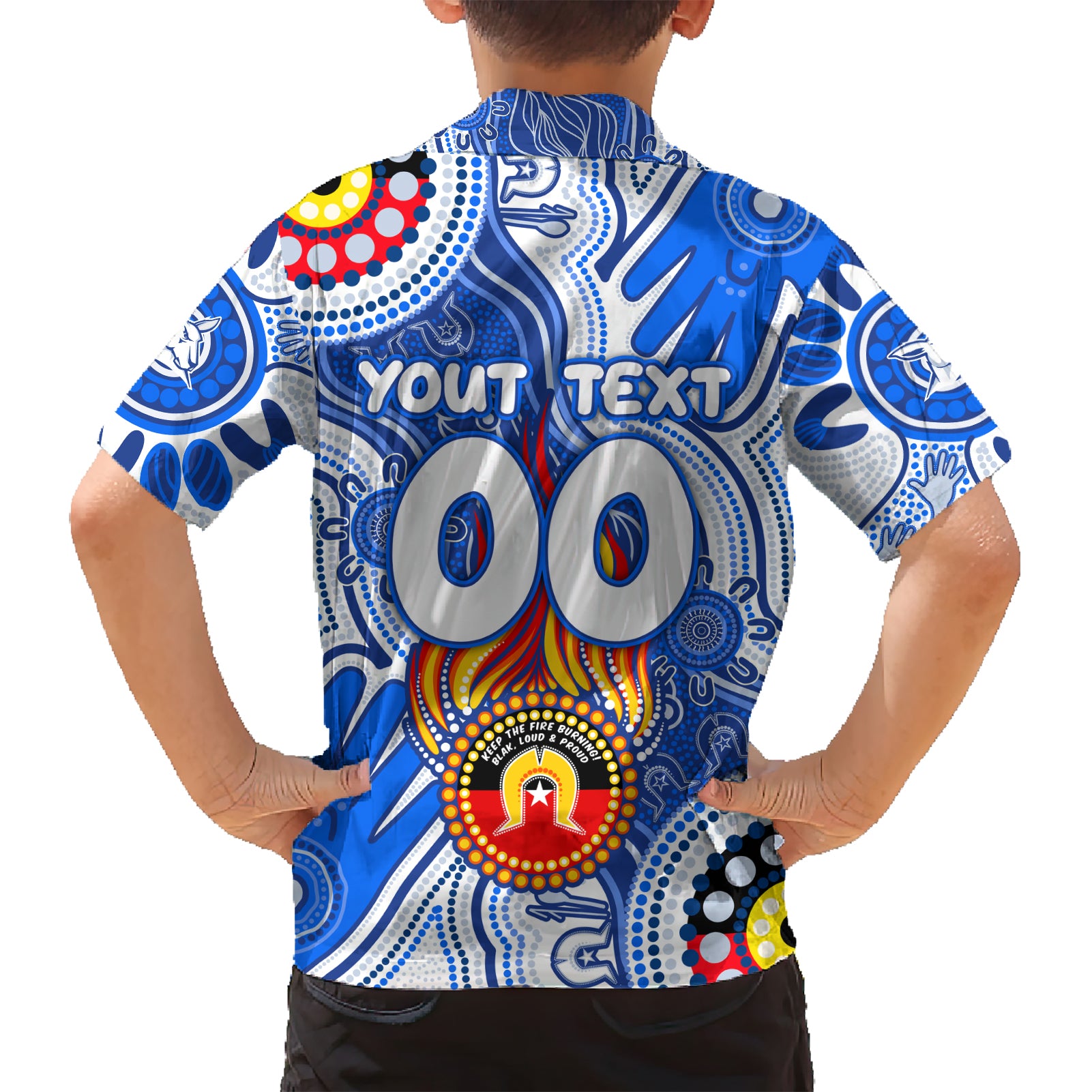 Personalised NAIDOC Week 2024 Melbourne Demons Hawaiian Shirt Australian Aboriginal Hand Painting