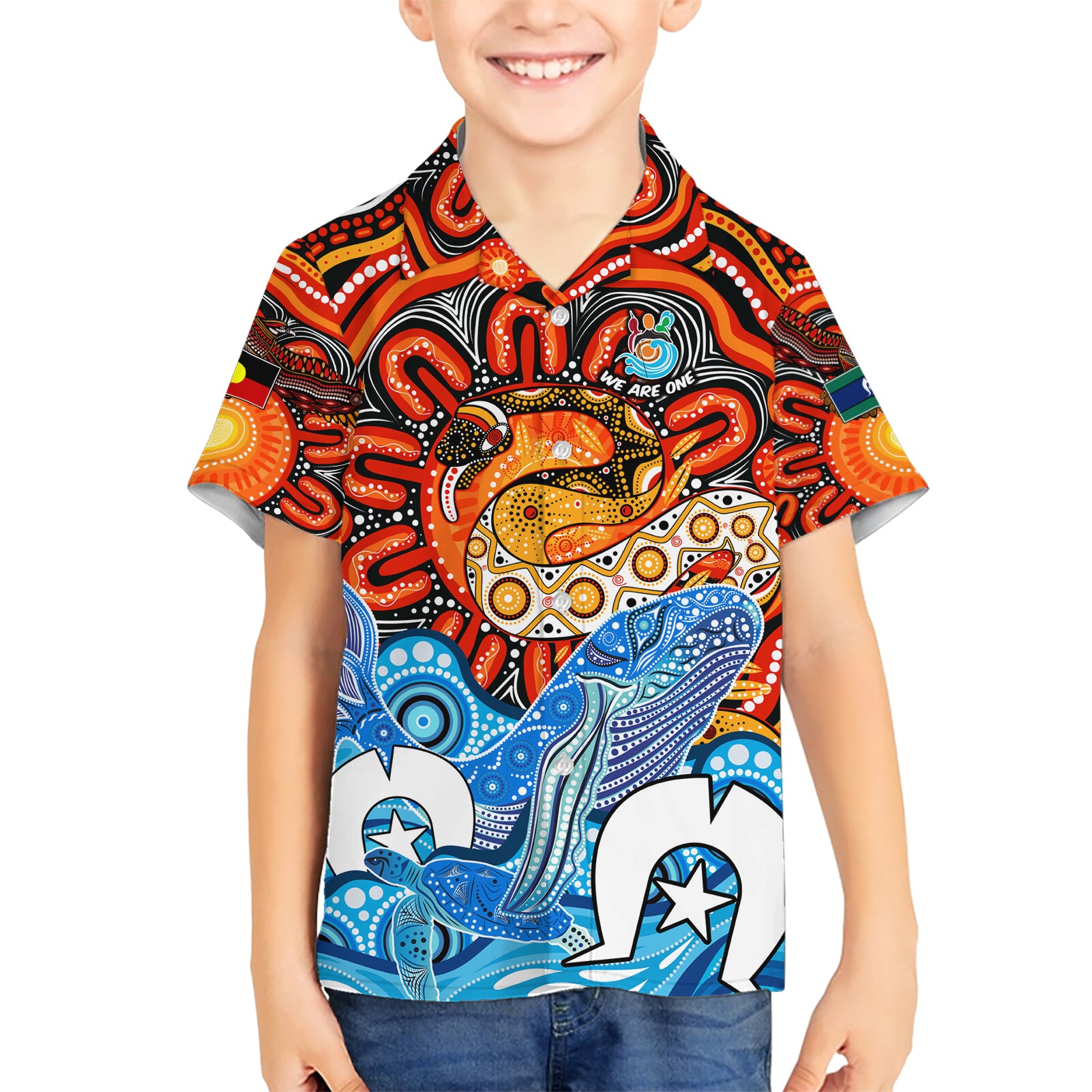 aboriginal-and-torres-strait-islands-kid-hawaiian-shirt-we-are-one