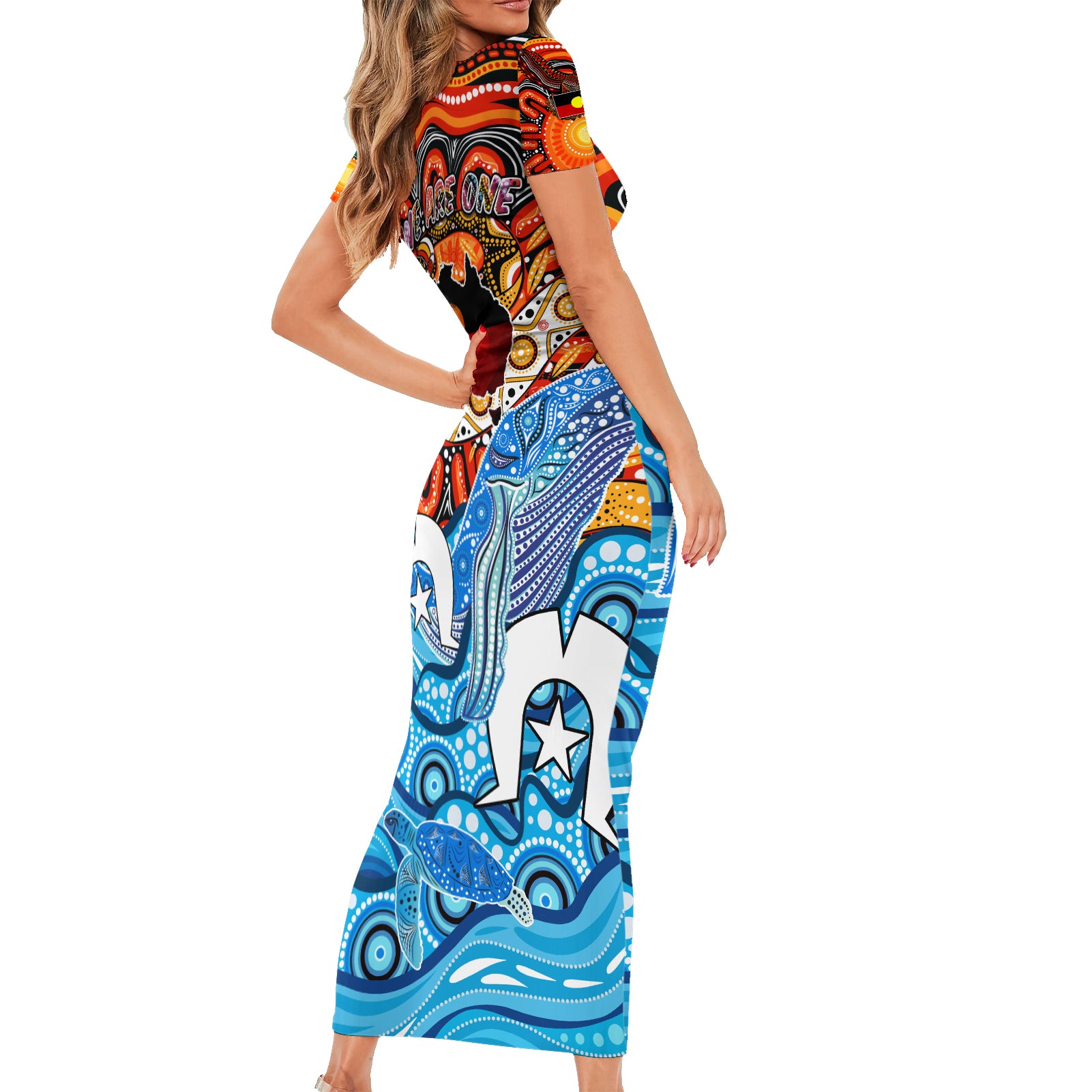 aboriginal-and-torres-strait-islands-short-sleeve-bodycon-dress-we-are-one