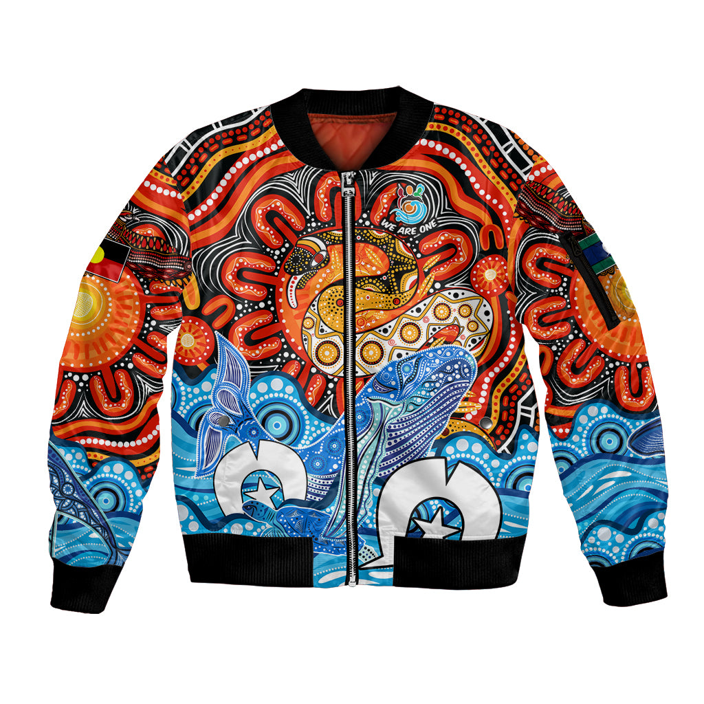 aboriginal-and-torres-strait-islands-sleeve-zip-bomber-jacket-we-are-one