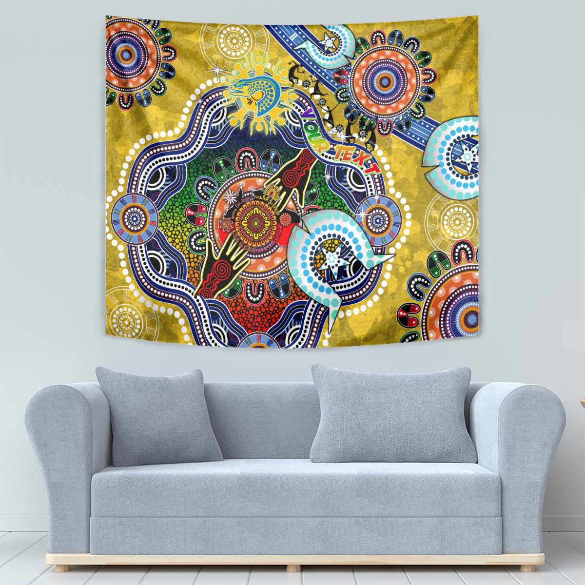 Personalised Eels NAIDOC Week 2024 Tapestry Australia Aboriginal Dot Painting