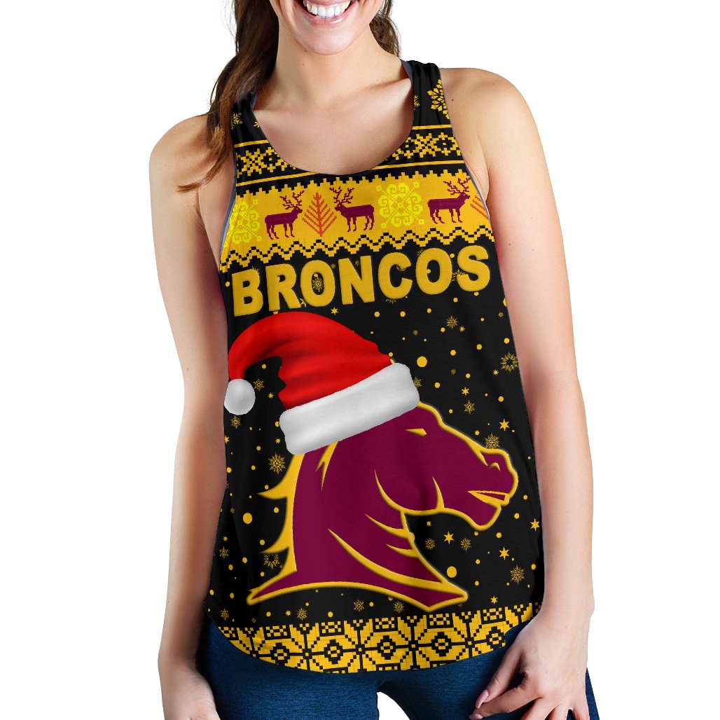 brisbane-women-racerback-tank-broncos-christmas-unique-vibes-black