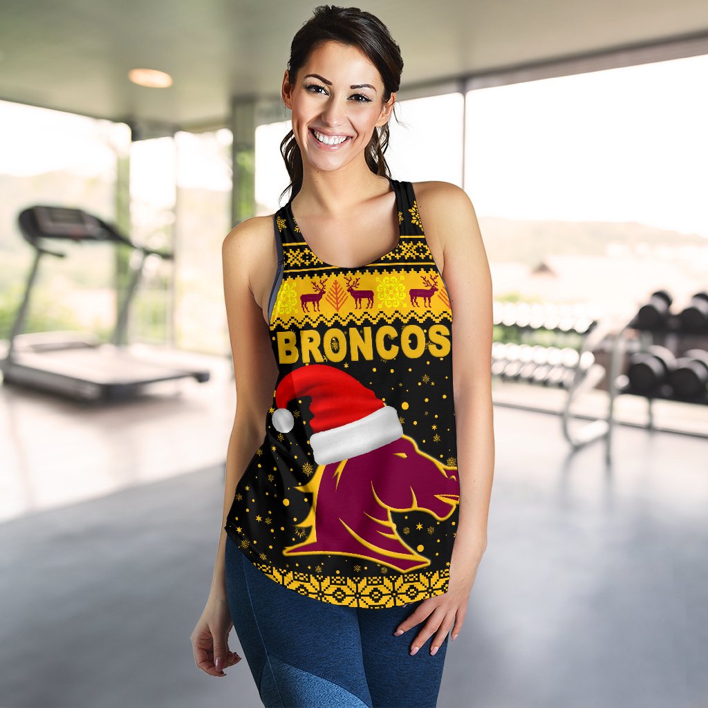 brisbane-women-racerback-tank-broncos-christmas-unique-vibes-black