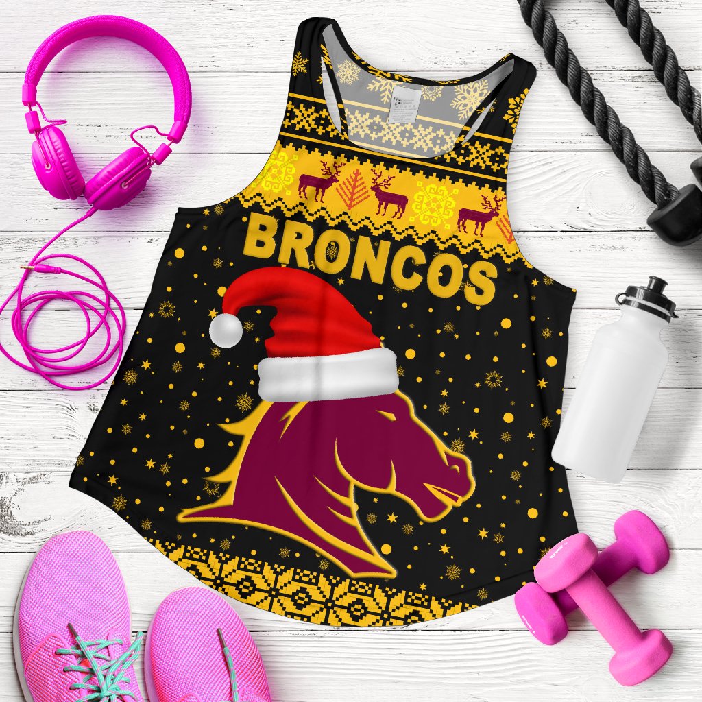 brisbane-women-racerback-tank-broncos-christmas-unique-vibes-black