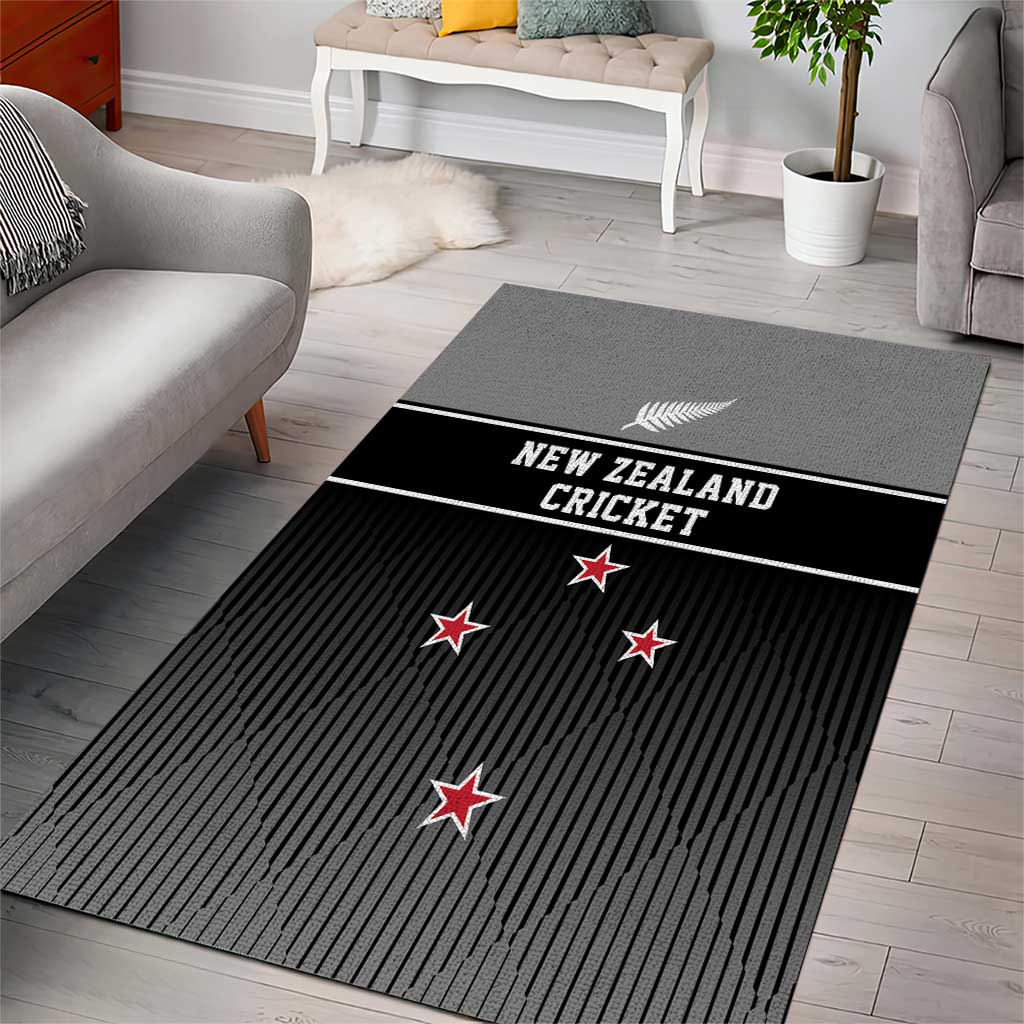 New Zealand Cricket Area Rug Black Cap Unbeatable