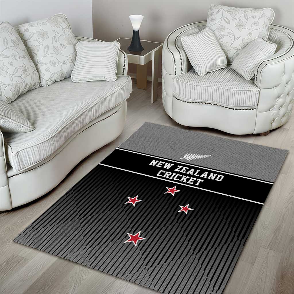 New Zealand Cricket Area Rug Black Cap Unbeatable