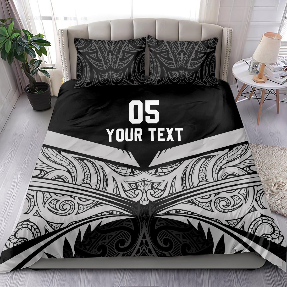 Custom New Zealand Cricket Bedding Set Go Champions World Cup 2024 With Maori Pattern