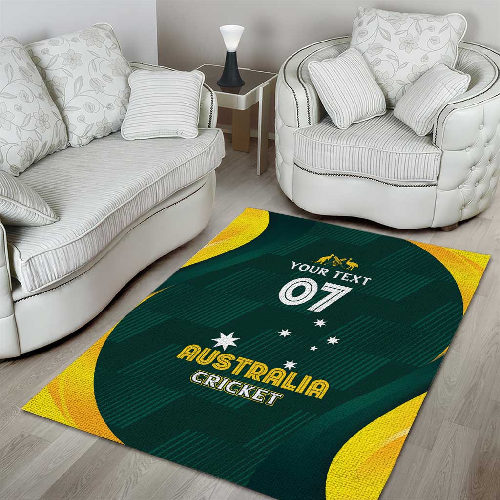 Australia Cricket Custom Area Rug GO Aussie - Modern Motif