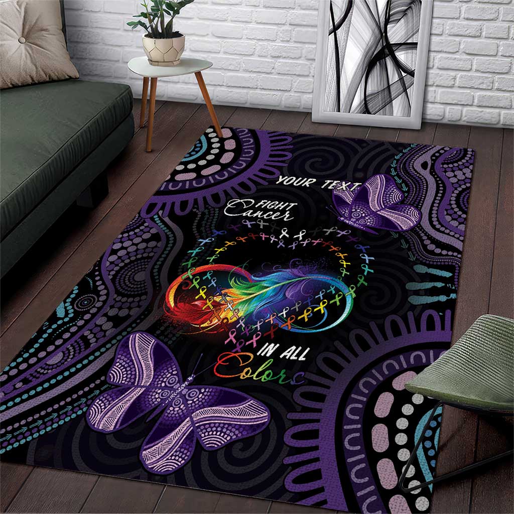 Australia Aboriginal Dot Arts Area Rug Fight Cancer In All Colors