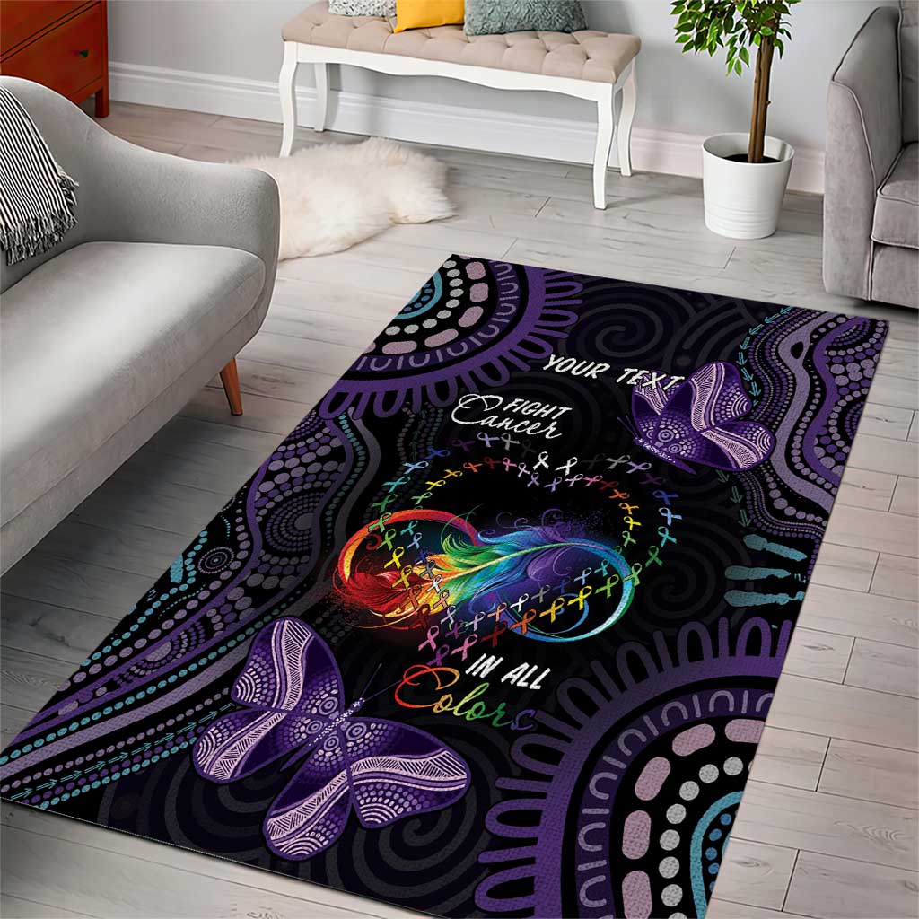 Australia Aboriginal Dot Arts Area Rug Fight Cancer In All Colors