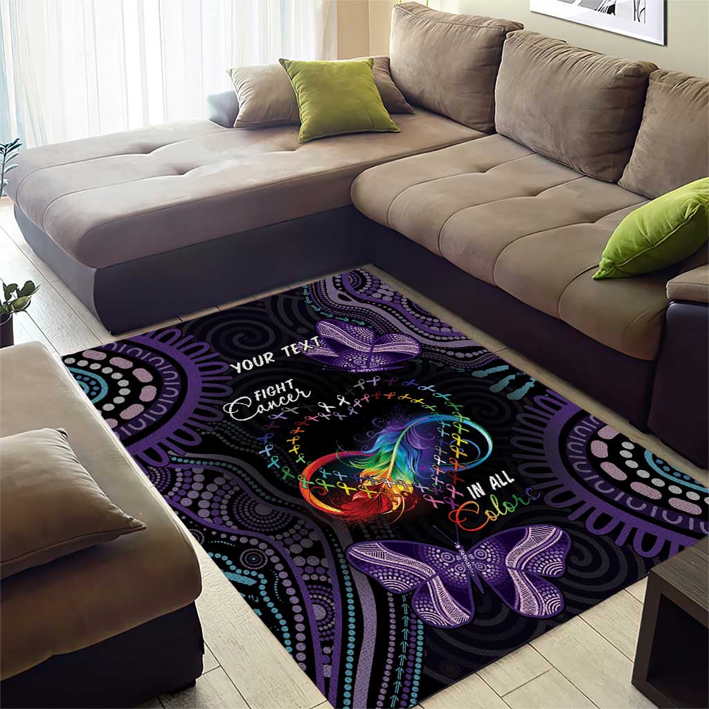 Australia Aboriginal Dot Arts Area Rug Fight Cancer In All Colors