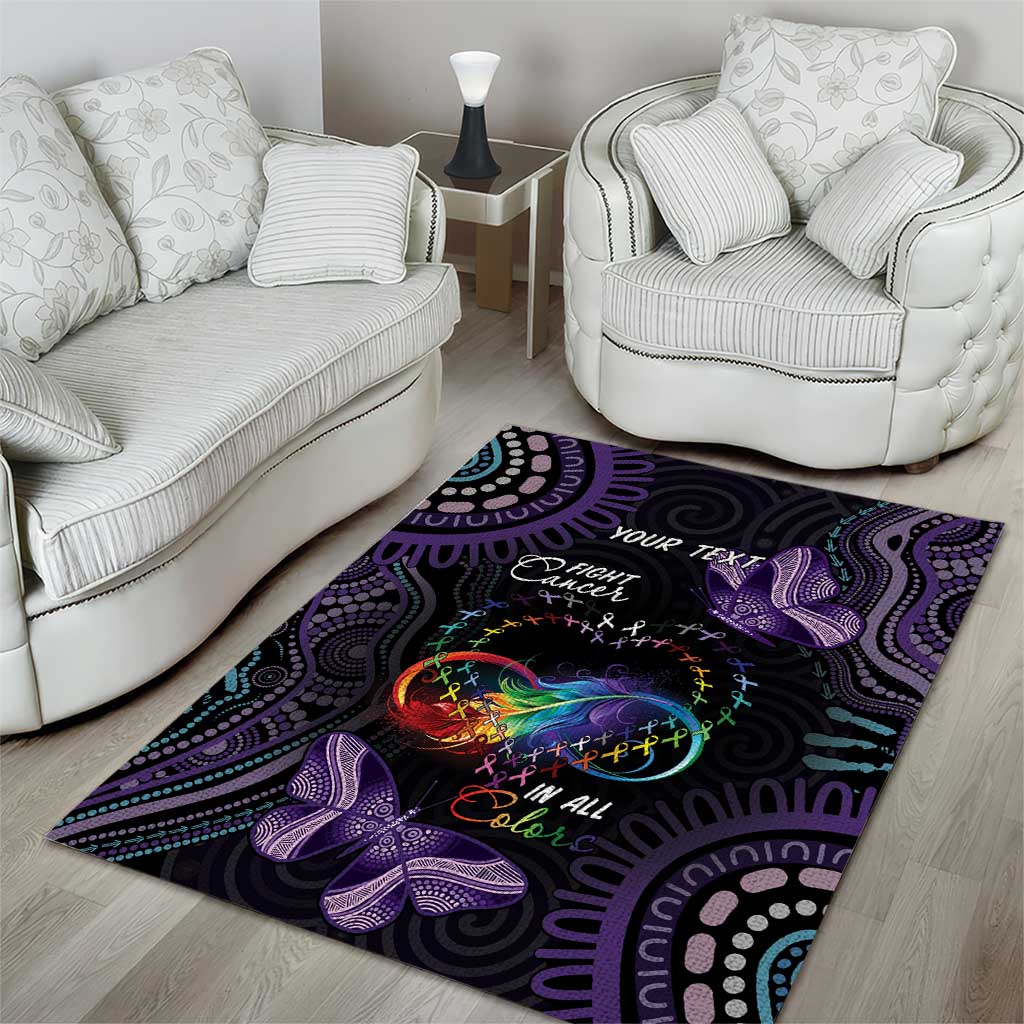 Australia Aboriginal Dot Arts Area Rug Fight Cancer In All Colors