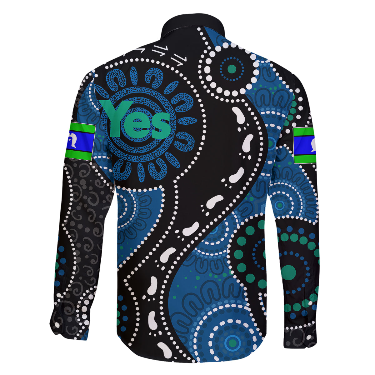 australia-indigenous-family-matching-long-sleeve-bodycon-dress-and-hawaiian-shirt-vote-yes-aboriginal-torres-strait