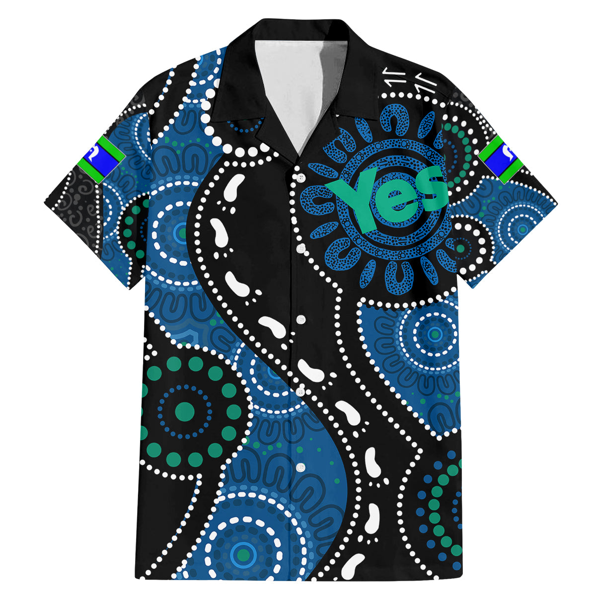 australia-indigenous-family-matching-mermaid-dress-and-hawaiian-shirt-vote-yes-aboriginal-torres-strait