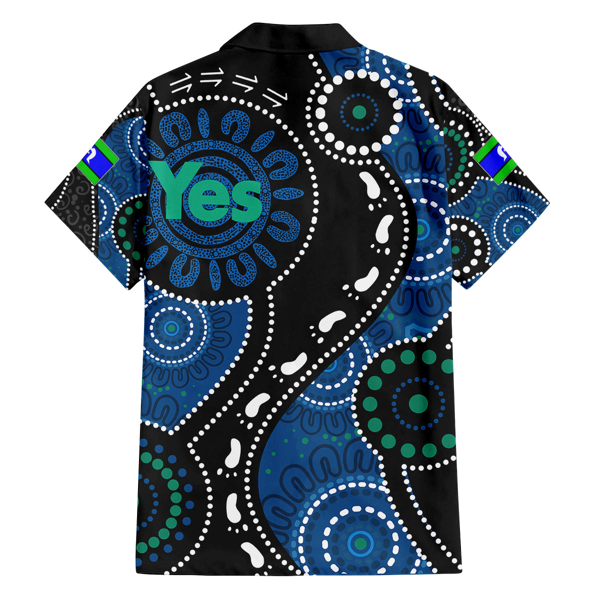 australia-indigenous-family-matching-puletasi-dress-and-hawaiian-shirt-vote-yes-aboriginal-torres-strait