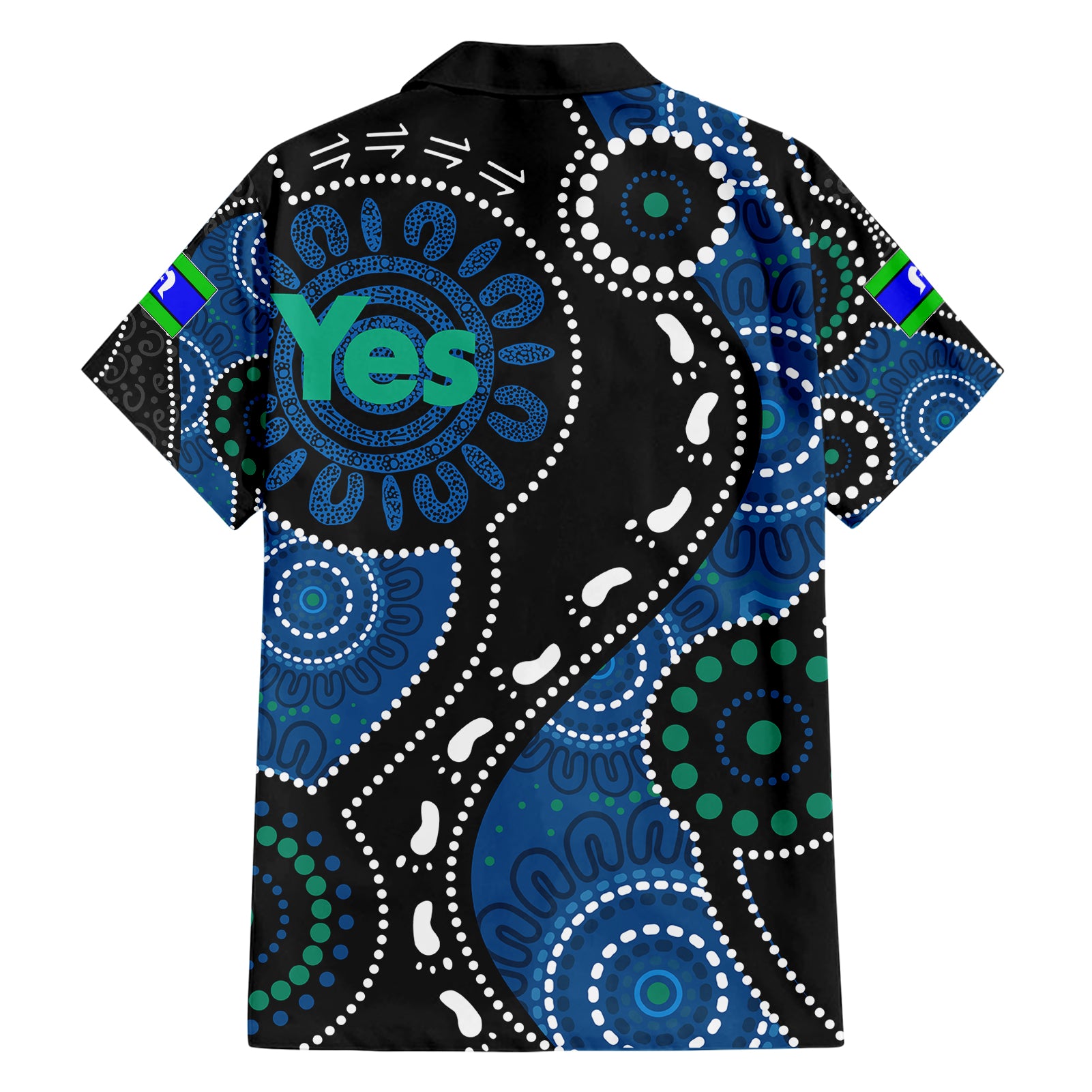 australia-indigenous-family-matching-short-sleeve-bodycon-dress-and-hawaiian-shirt-vote-yes-aboriginal-torres-strait