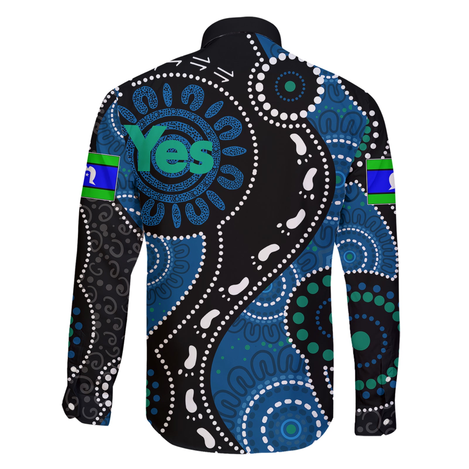 australia-indigenous-family-matching-short-sleeve-bodycon-dress-and-hawaiian-shirt-vote-yes-aboriginal-torres-strait