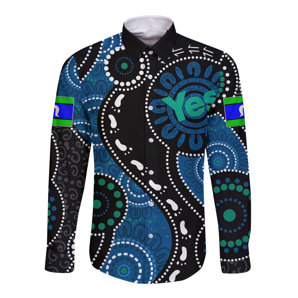 australia-indigenous-long-sleeve-button-shirt-vote-yes-aboriginal-torres-strait