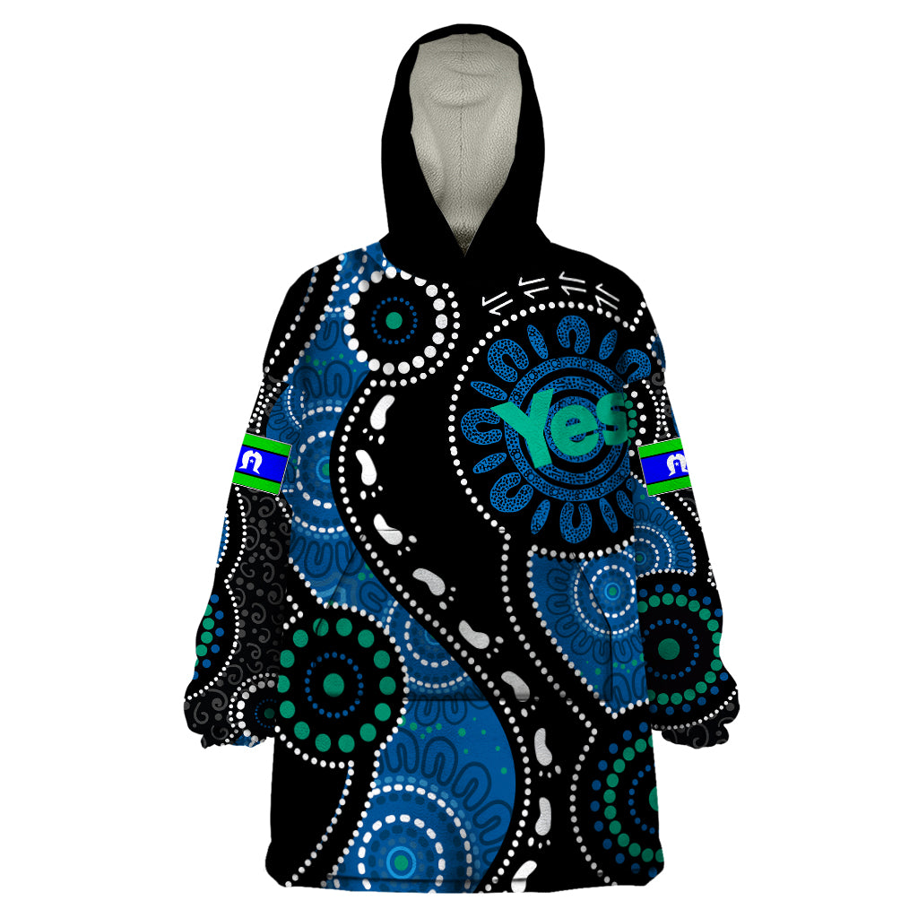 australia-indigenous-wearable-blanket-hoodie-vote-yes-aboriginal-torres-strait