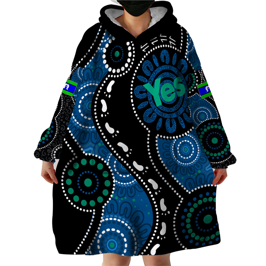 australia-indigenous-wearable-blanket-hoodie-vote-yes-aboriginal-torres-strait