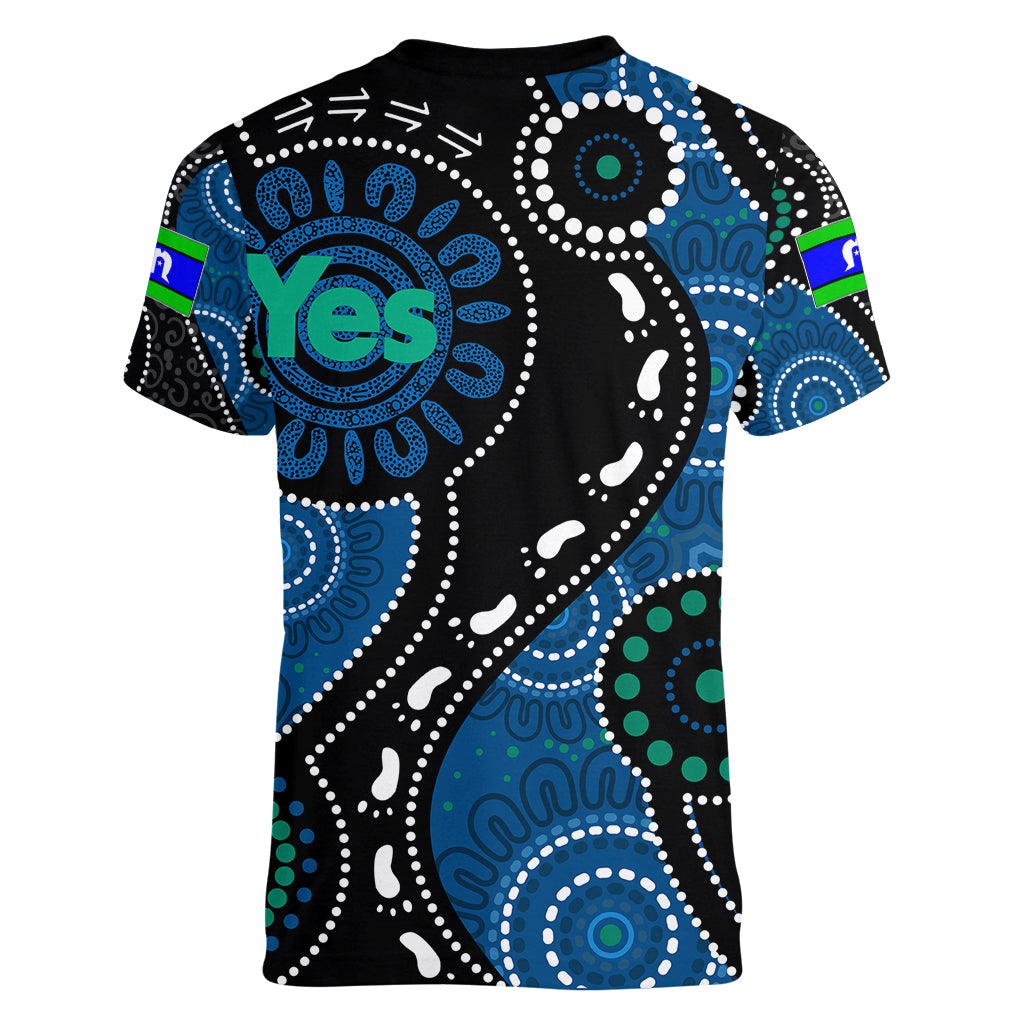 australia-indigenous-women-v-neck-t-shirt-vote-yes-aboriginal-torres-strait