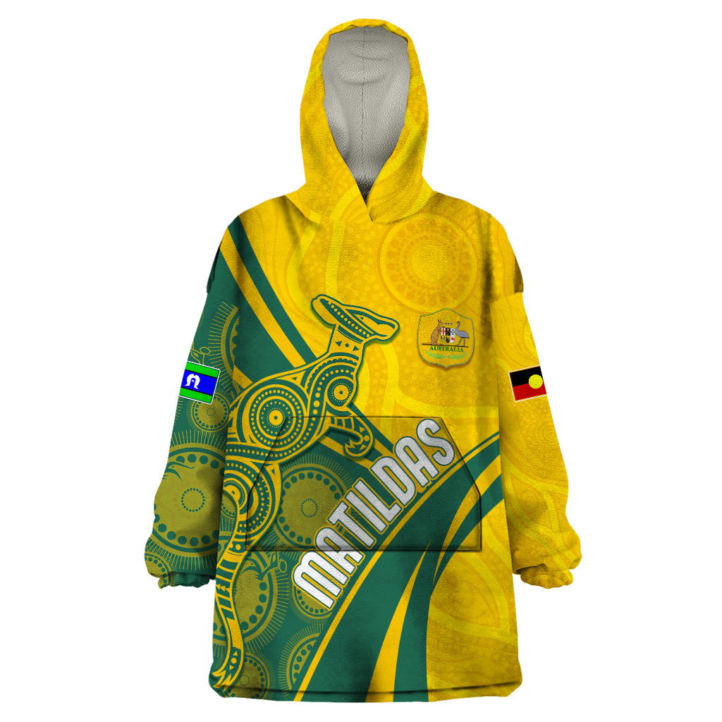 personalised-australia-soccer-matildas-indigenous-wearable-blanket-hoodie-world-cup-2023