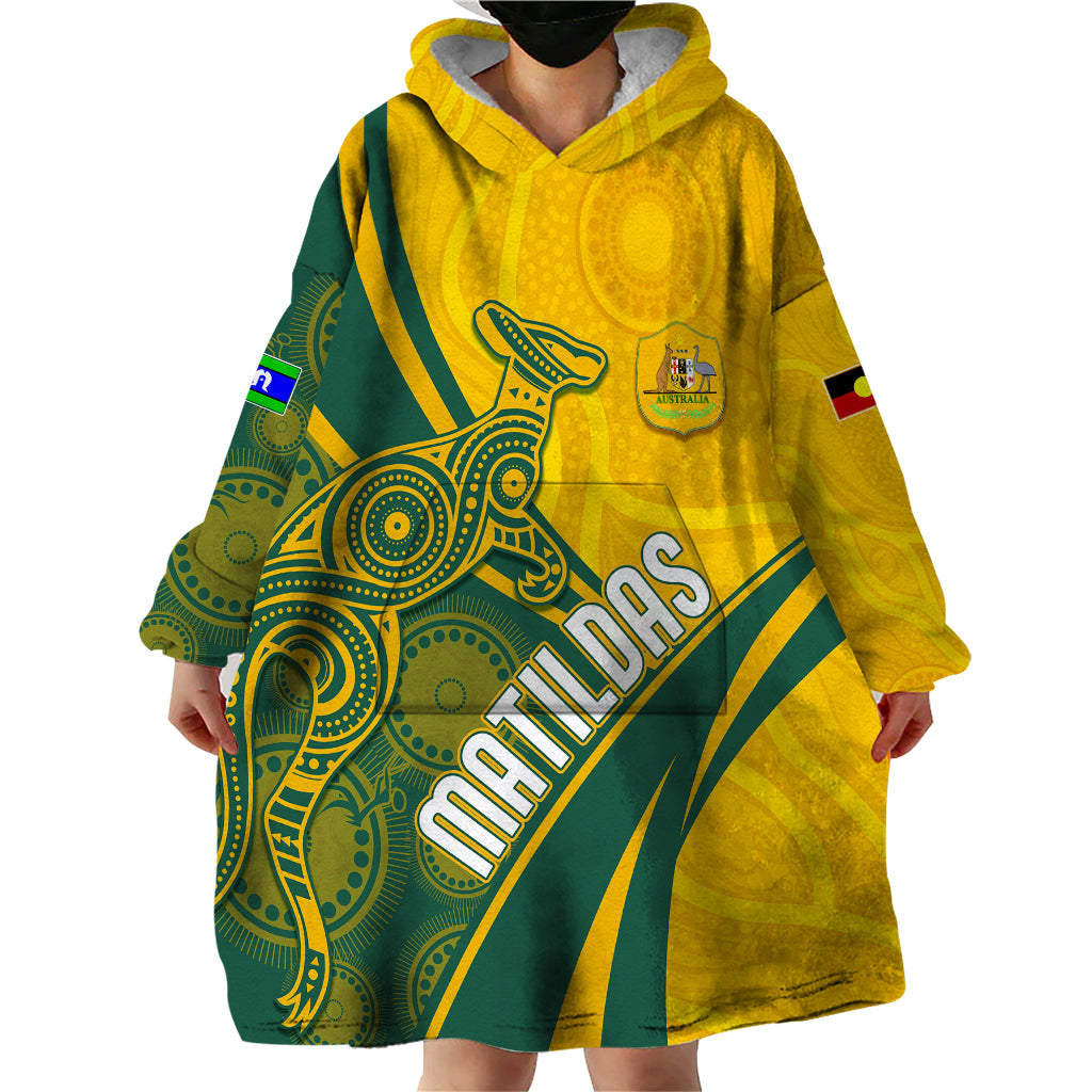 personalised-australia-soccer-matildas-indigenous-wearable-blanket-hoodie-world-cup-2023