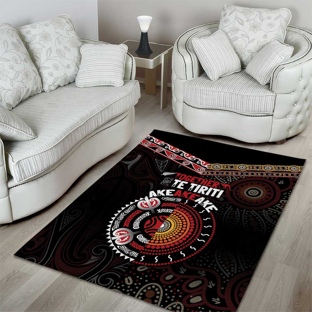 Aotearoa and Australia Indigenous Area Rug Stand Together For Te Tiriti