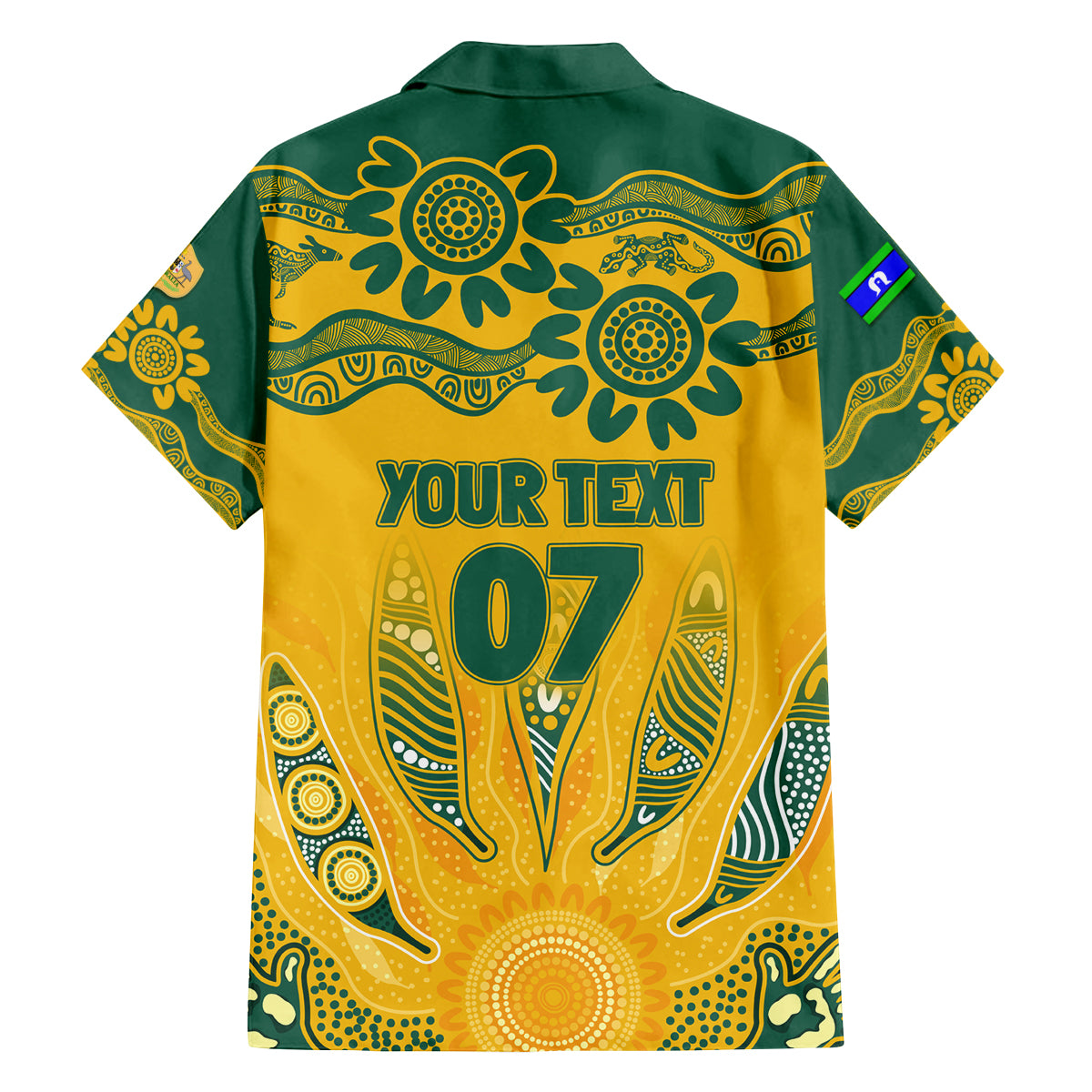 Custom Socceroos NAIDOC Week 2024 Family Matching Summer Maxi Dress and Hawaiian Shirt Indigenous Burning Fire National Colors