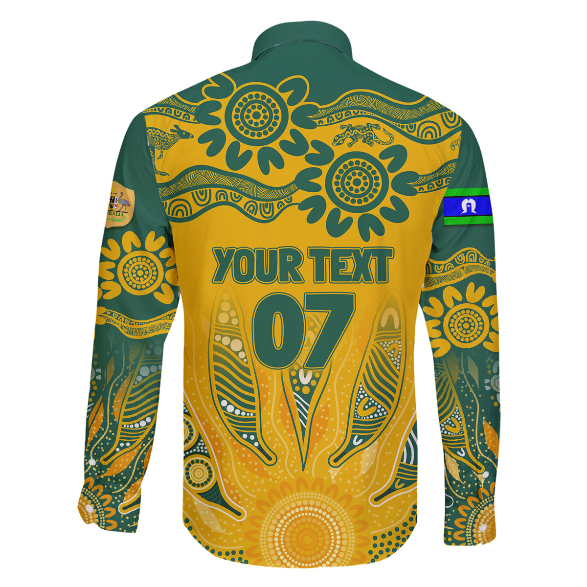 Custom Socceroos NAIDOC Week 2024 Family Matching Summer Maxi Dress and Hawaiian Shirt Indigenous Burning Fire National Colors