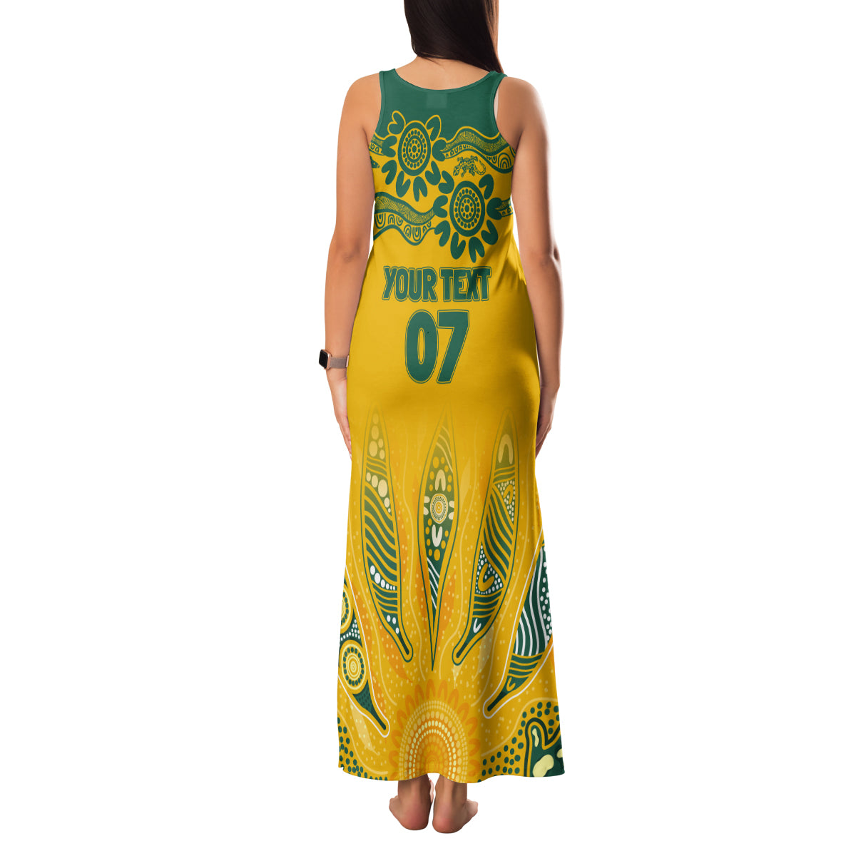 Custom Socceroos NAIDOC Week 2024 Family Matching Tank Maxi Dress and Hawaiian Shirt Indigenous Burning Fire National Colors