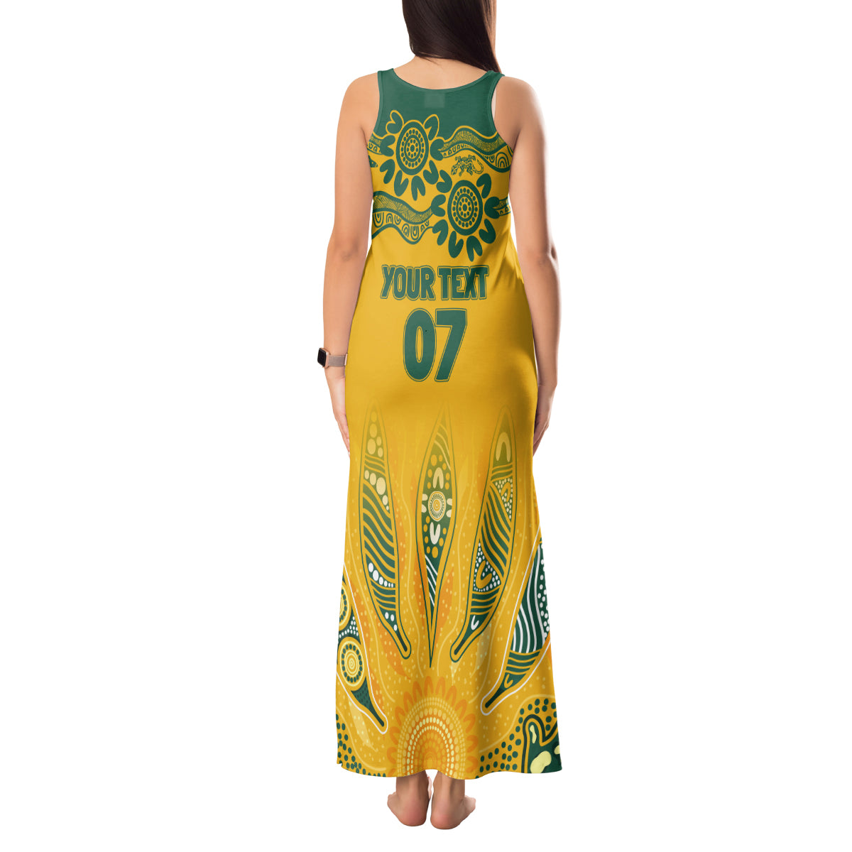 Custom Socceroos NAIDOC Week 2024 Tank Maxi Dress Indigenous Burning Fire National Colors