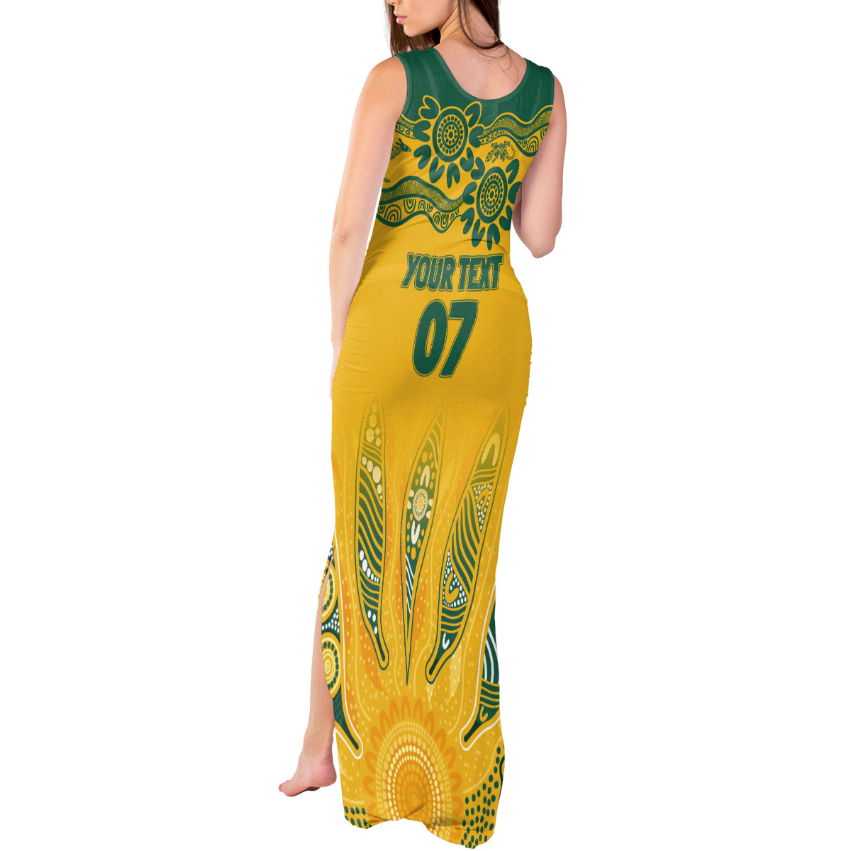 Custom Socceroos NAIDOC Week 2024 Tank Maxi Dress Indigenous Burning Fire National Colors