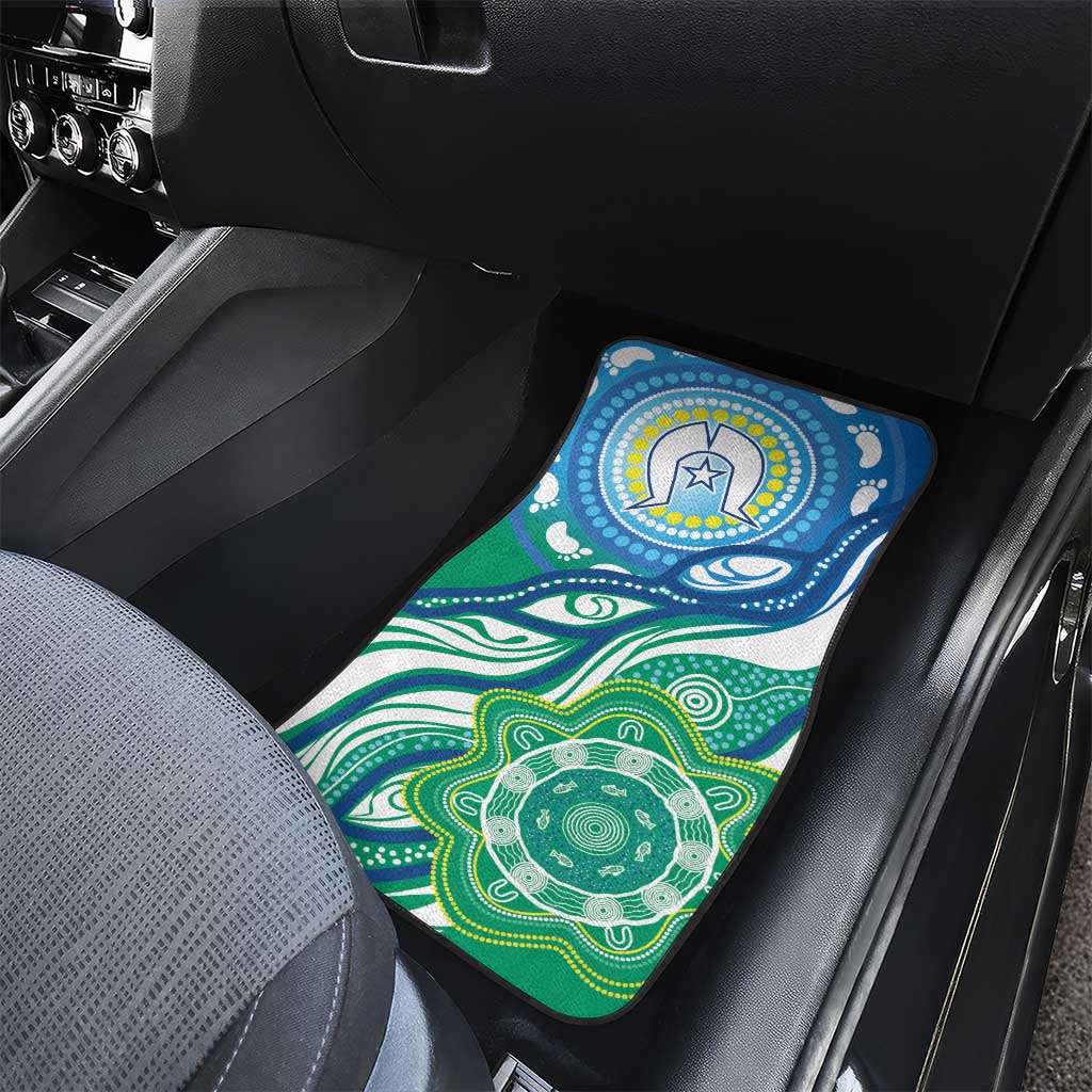 Torres Strait Islander Car Mats Aboriginal Blue Art