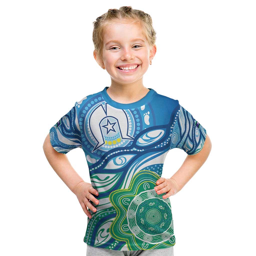 Torres Strait Islander Kid T Shirt Aboriginal Blue Art