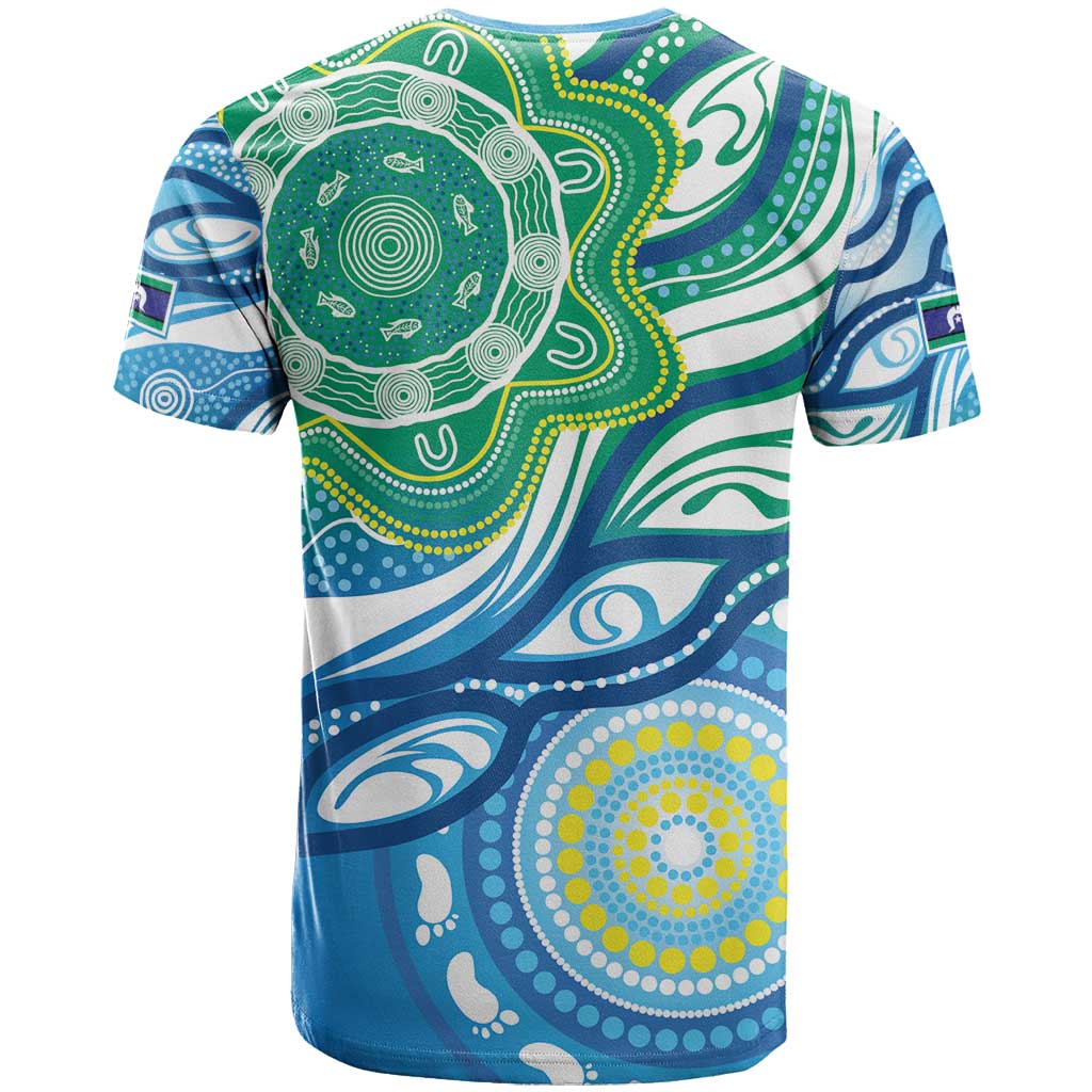 Torres Strait Islander T Shirt Aboriginal Blue Art