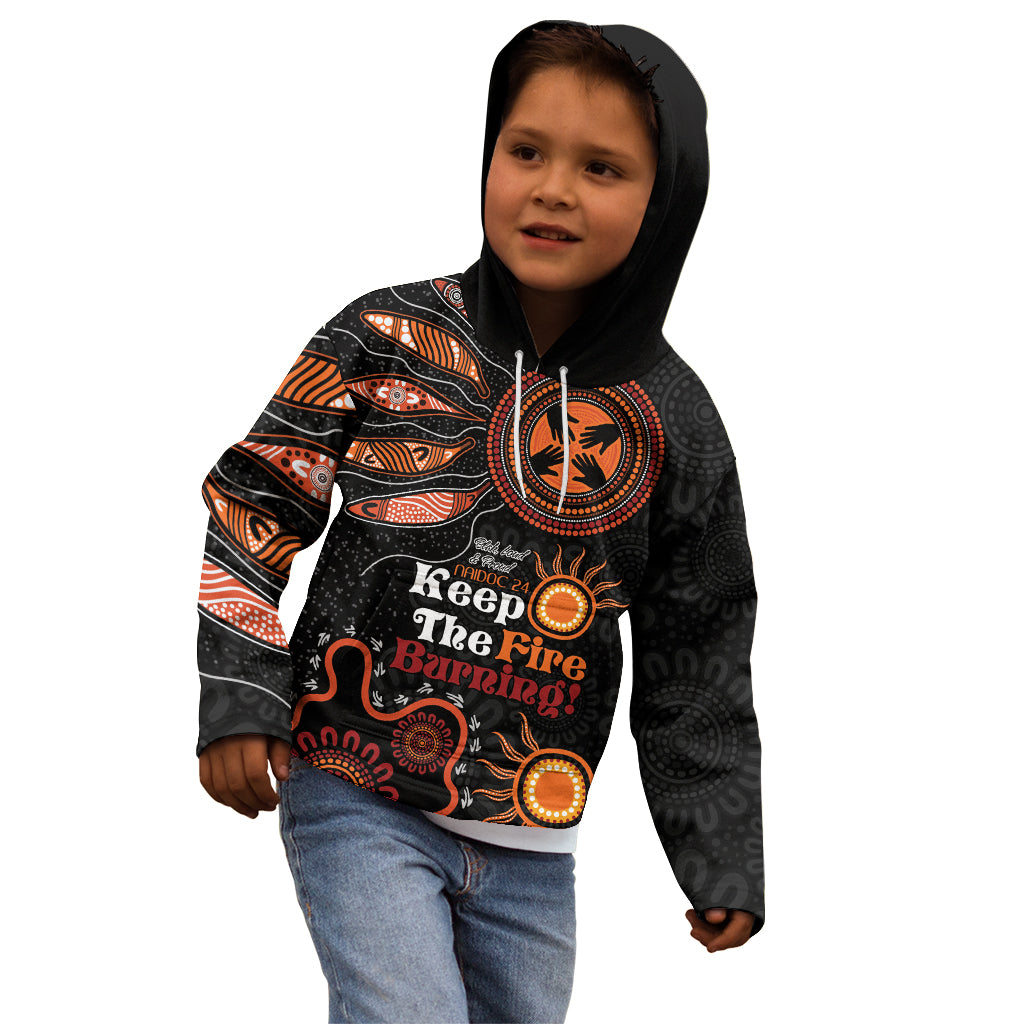 Australia NAIDOC 2024 Kid Hoodie Keep the Fire Burning Aboriginal Art